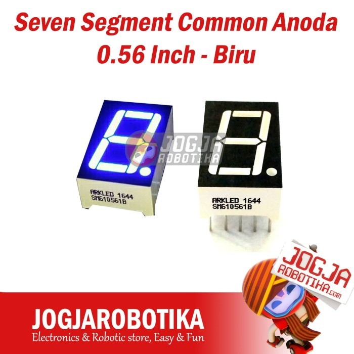 SEVEN SEGMENT BIRU 0.56 INCH SM610561B 7 SEGMEN COMMON ANODA