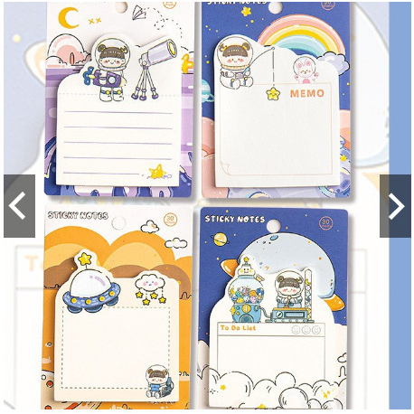 

STICKY NOTE MOTIF KARTUN LUCU / POST IT STICKY NOTES KARAKTER MEMO - STICKY BIRU