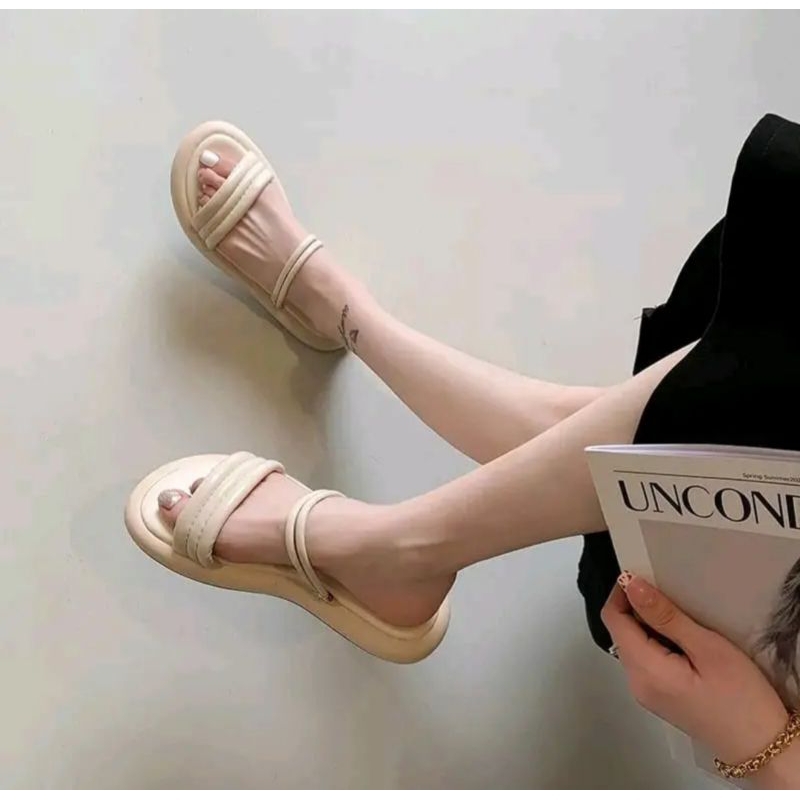 TmO - 8.8 Sale new arrival Wedges VIOLA EXPAND 3CM/Sandal Gunung fashion terbaru kekinian/sandal wanita Slop gunung/sandal gunung tali kekinian Bisa Cod Termurah/sandal santai wanita fashion