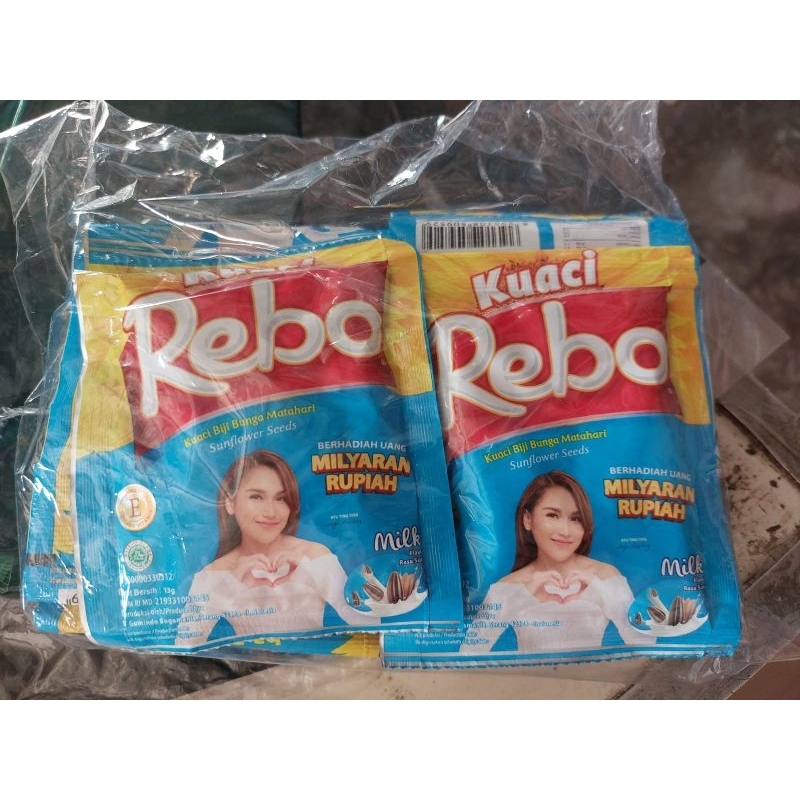 Kuaci Rebo Biji Bunga Matahari Rasa Susu Rentengan Rencengan Isi 20 Sachet Pcs 13 Gr