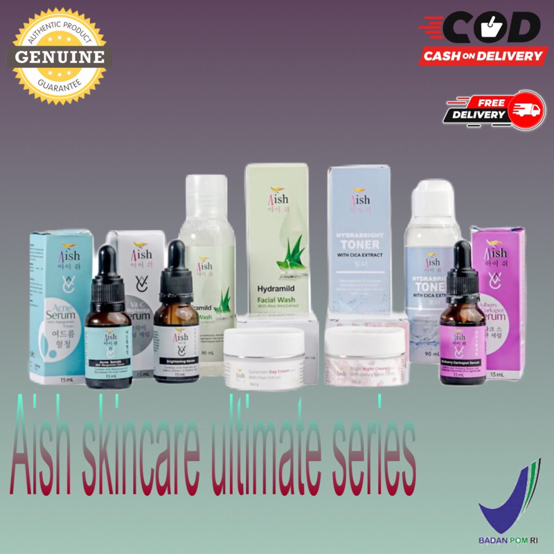 Skincare Korea Aish ultimate | paket lengkap | Serum | day cream | night Cream | Toner | facial wash