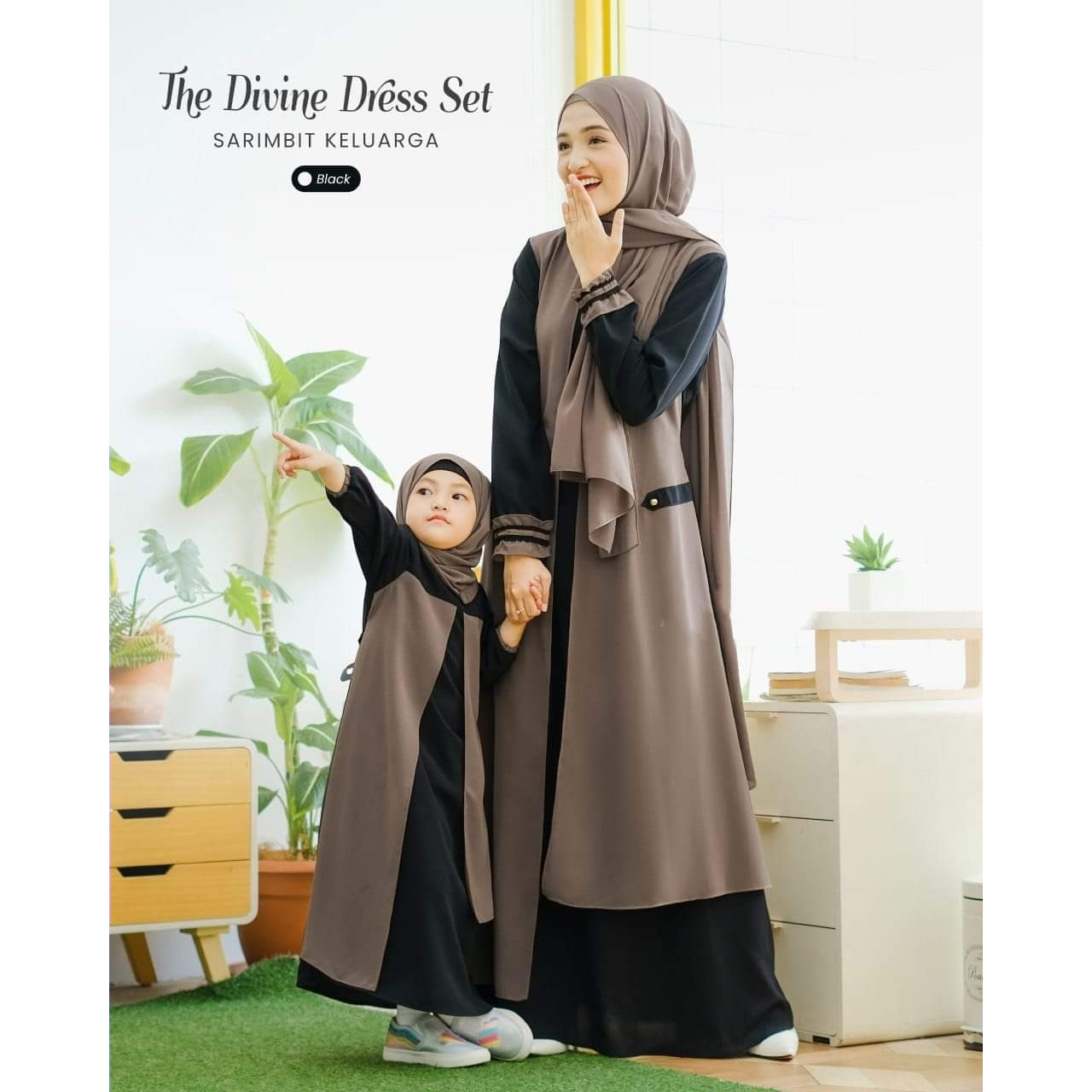 BAJU COUPLE  IBU DAN ANAK PEREMPUAN / GAMIS SET HIJAB TERBARU 2024 / MODEL GAMIS SYARI TERMURAH
