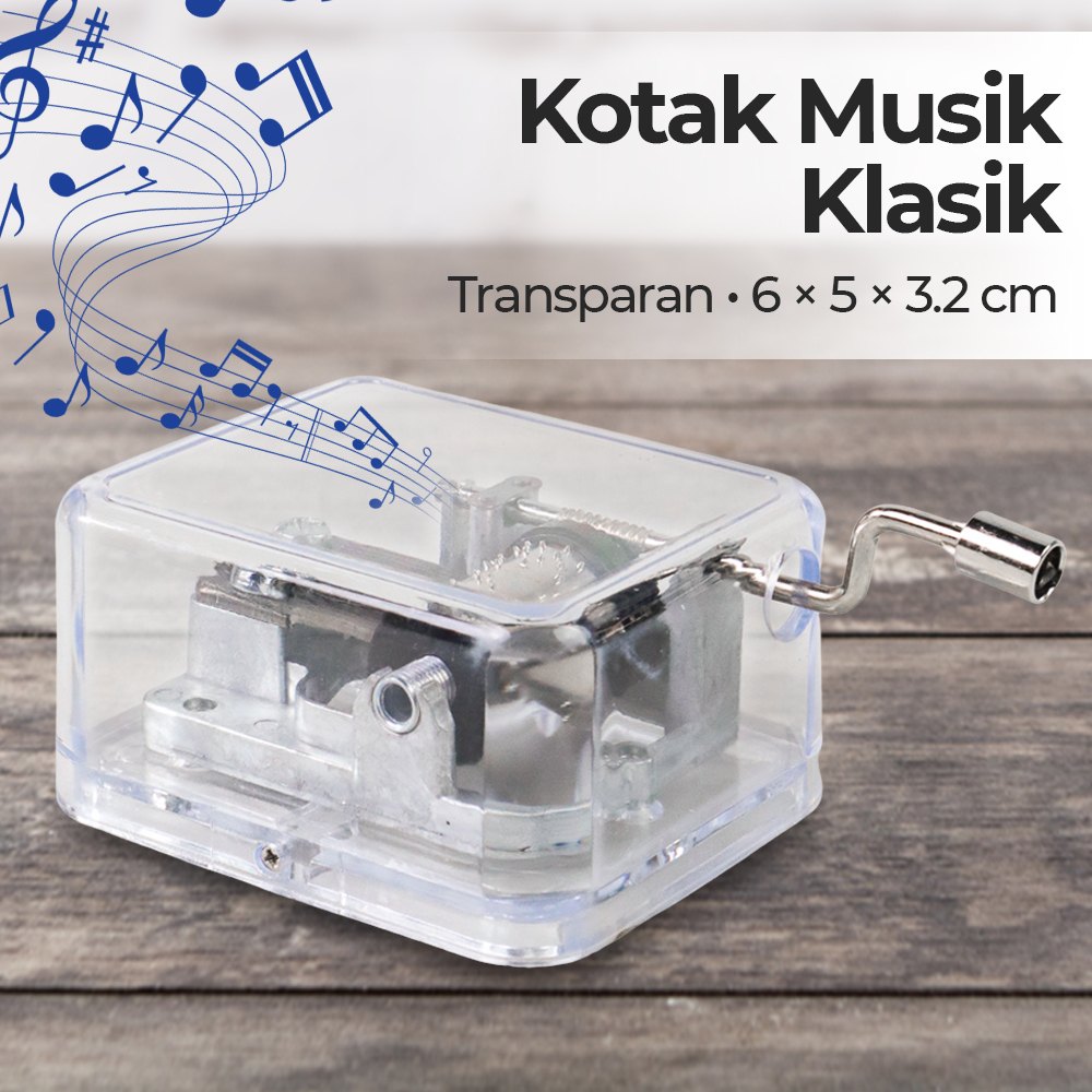 Kotak Musik Klasik Transparant/Mainan Kotak Musik Klasik Cocok Untuk Hadiah
