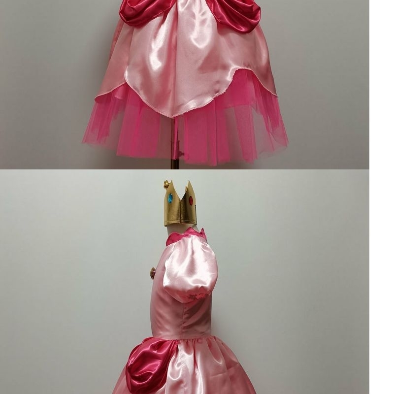 [MikanHiro Store] Costume Princess Peach Mario Bross ukuran Anak Anak