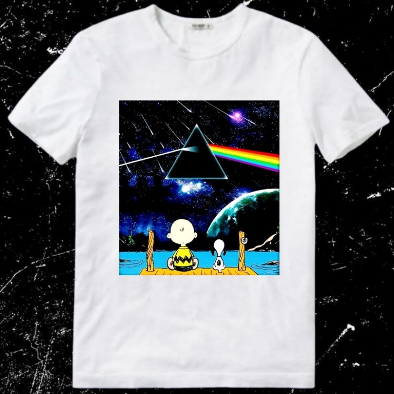 Baju Kaos Tshirt Pria Laki Cowok Cewek Unisex Band Rock Pink Floyd Prism Monopoly Atom Heart Mother 
