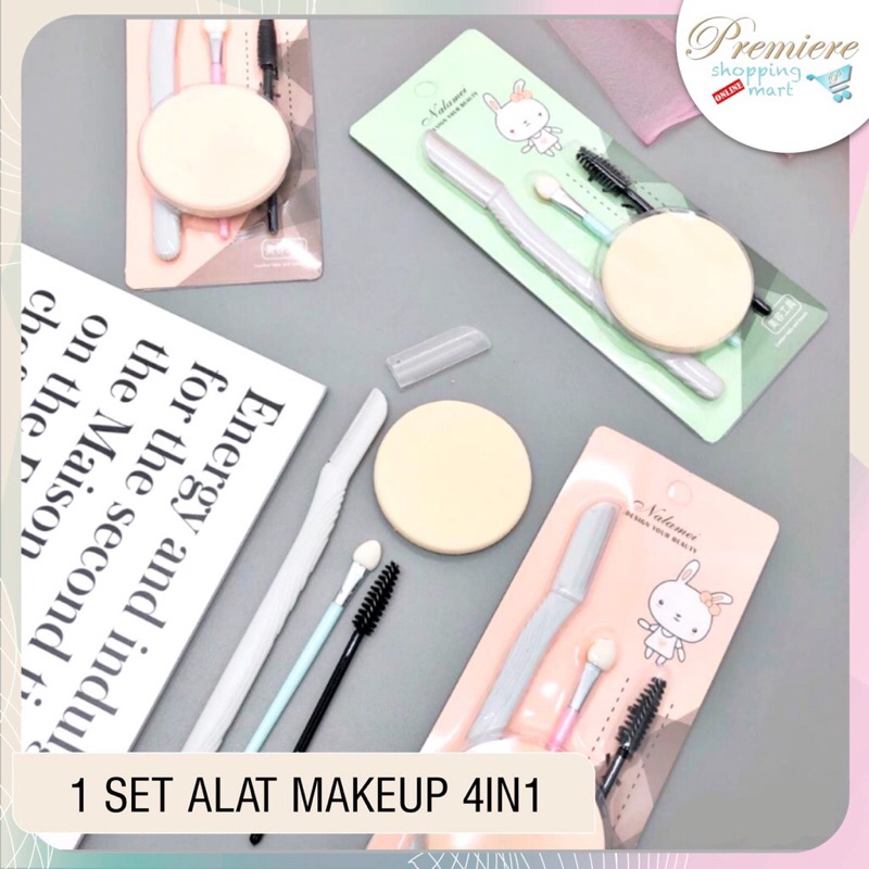 Sponge Face &amp; Eyelash Set / Alat Makeup Set