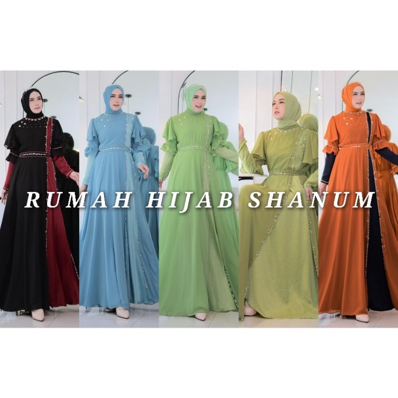 COD GAMIS PESTA TERBARU SHOFIA GAUN BY AURA HIJAB DRESS KONDANGAN BAJU PESTA GAUN PESTA GAUN KONDANG
