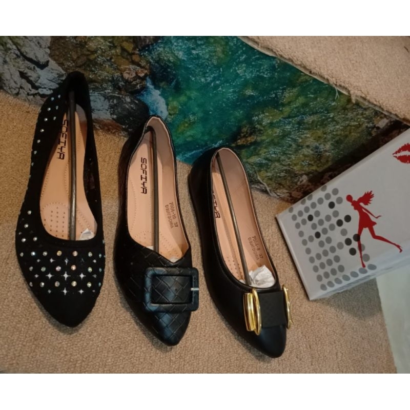 FLAT SHOES SOFIYA IMPORT BLACK SERIES
