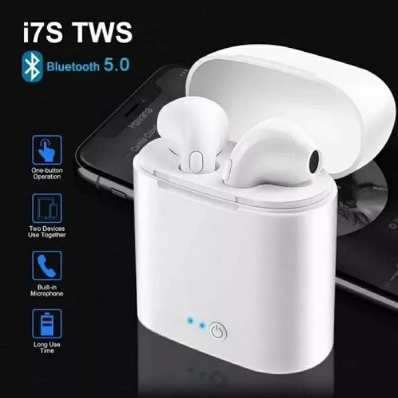 Headset bluetooth  i7S TWS Versi Bluetooth 5.0 Wireless bluetooth Earphone Stereo