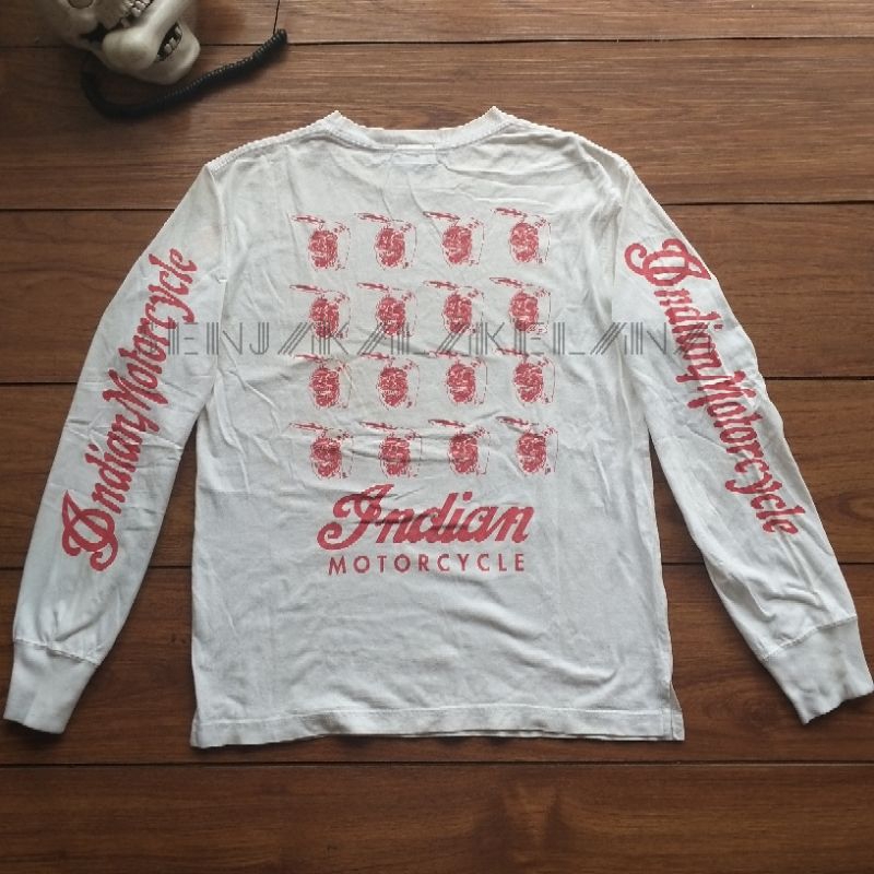 Vintage Indian Motorcycle Longsleeve  Tshirt, Toyo Enterprise Canada, X sugar cane vanson clay smith