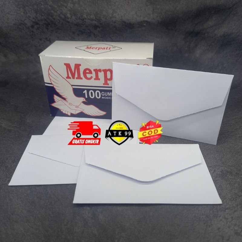 

MERPATI - Amplop merpati KECIL isi 100/Amplop Diamond 110×70mm/Angpau