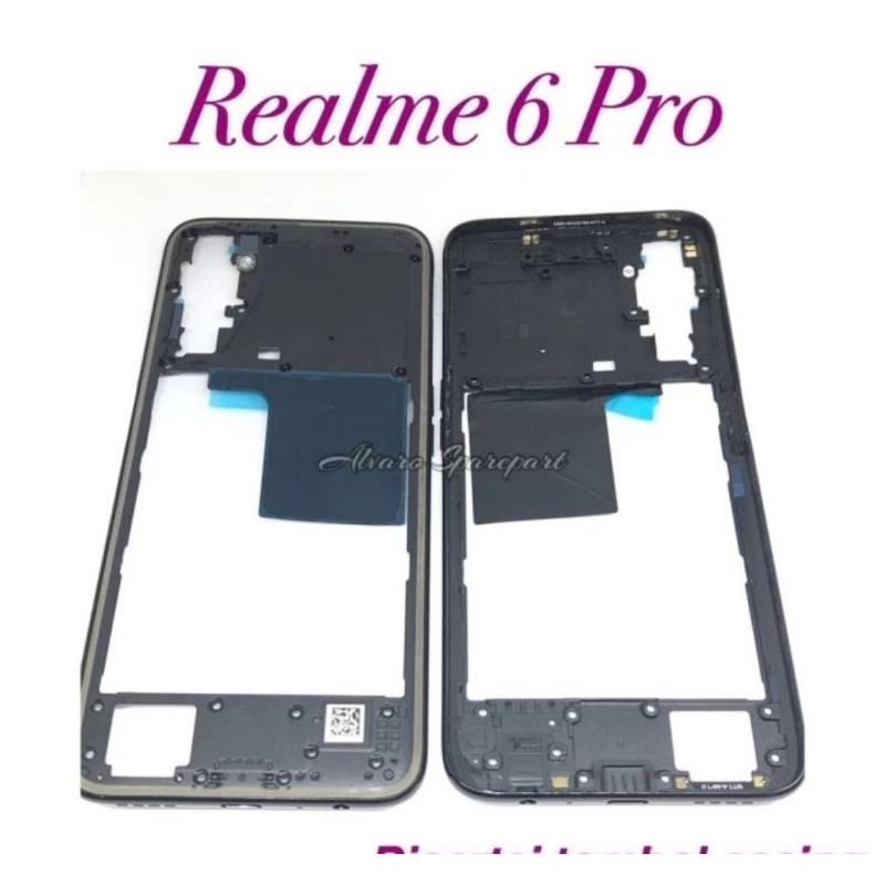 BEZEL TULANG MESIN TUTUP BATRE TULANG TENGAH REALME 6 PRO .