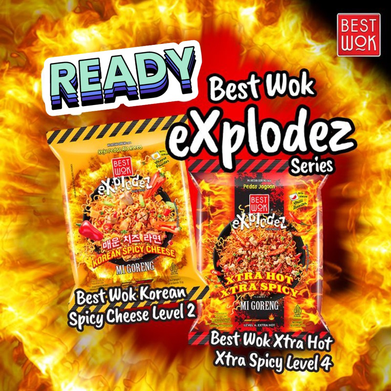 

Best Wok Explodez Mie Goreng Korean Spicy Cheese Xtra Hot Xtra Spicy Level 2 Level 4 Bestwok Mi Goreng Keju Pedas Viral