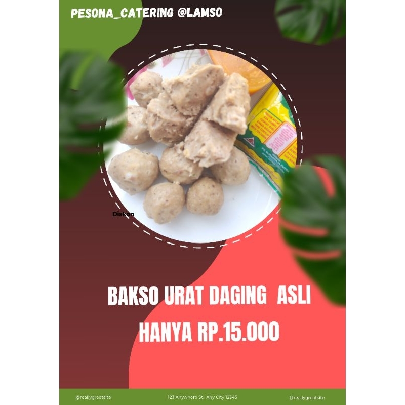 

BAKSO DAGING SAPI ASLI 1 BUTIR BAKSO BESAR 10 BUTIR BAKSO KECIL