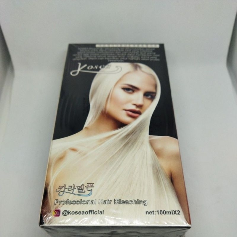 KOSEA BLEACHING  100GR ||PELUNTUR WARNA RAMBUT || BUBUK BLEACHING || PEWARNA RAMBUT BLEACHING 100ML +100ML