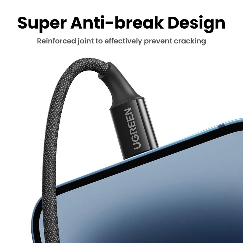 Ugreen Mfi Silicone Braided Cable USB C to Lightning PD Fast Charging