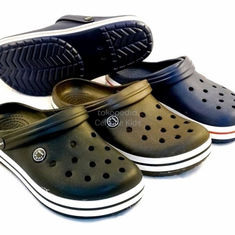 Sandal Karet Kodok Bakpao Loufu/Sandal Karet Tertutup Anti Licin Luofu