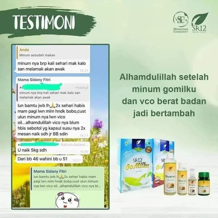 GOMILKU SR12 200GR | GO MILKU SR12 200GR SUSU ETAWA HALAL BPOM MENINGKATKAN KESEHATAN IMUN TUBUH / GOMILK