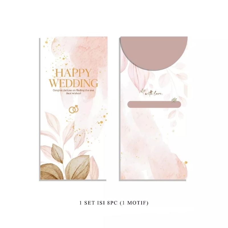 Amplop Kondangan Happy Wedding Angpau Pernikahan Sumbangan Premium Aesthetic