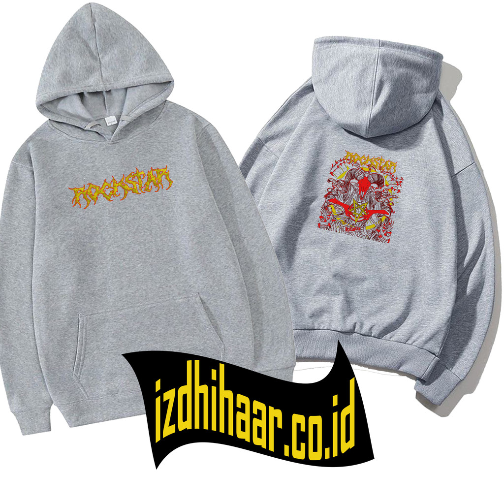 Sweater Hoodie Pria ROCKSTAR  / Sweater Cowok Keren / Sweater Oblong / Jaket Hoodie Pria Wanita / Sweter Pria Terbaru / Hoody Pria Distro / COD Bayar Di tempat