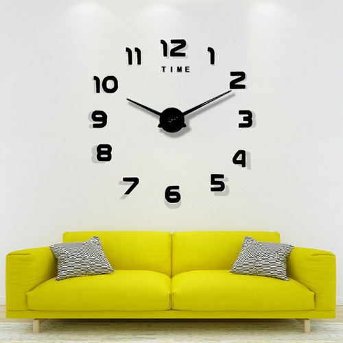 Jam Dinding Besar 3D Jumbo 130cm DIY Dekorasi Rumah Jam Dinding Arab Jumbo Raksasa