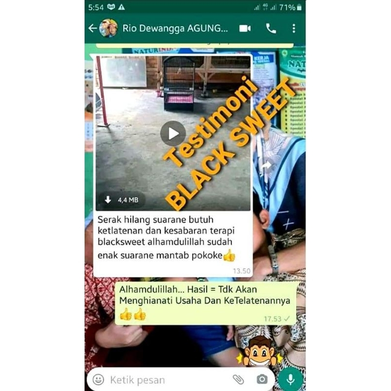 Gurah Burung BlackSweet Serak Macet Gurah Nafas Gurah Ayam Gurah Merpati Unggas