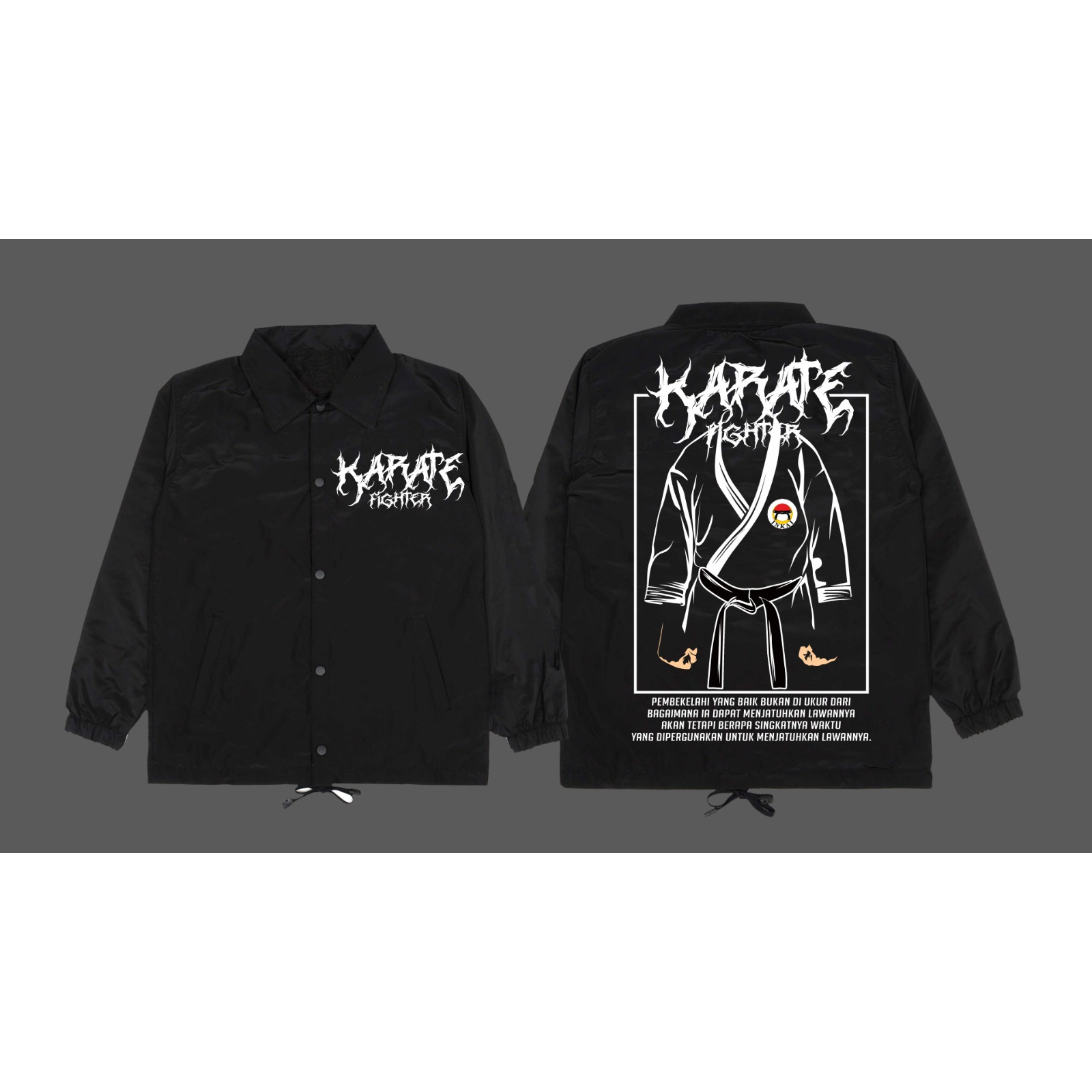 JAKET COACH KARATE DESAIN TERBARU-JAKET COACH KARATE FIGHTER