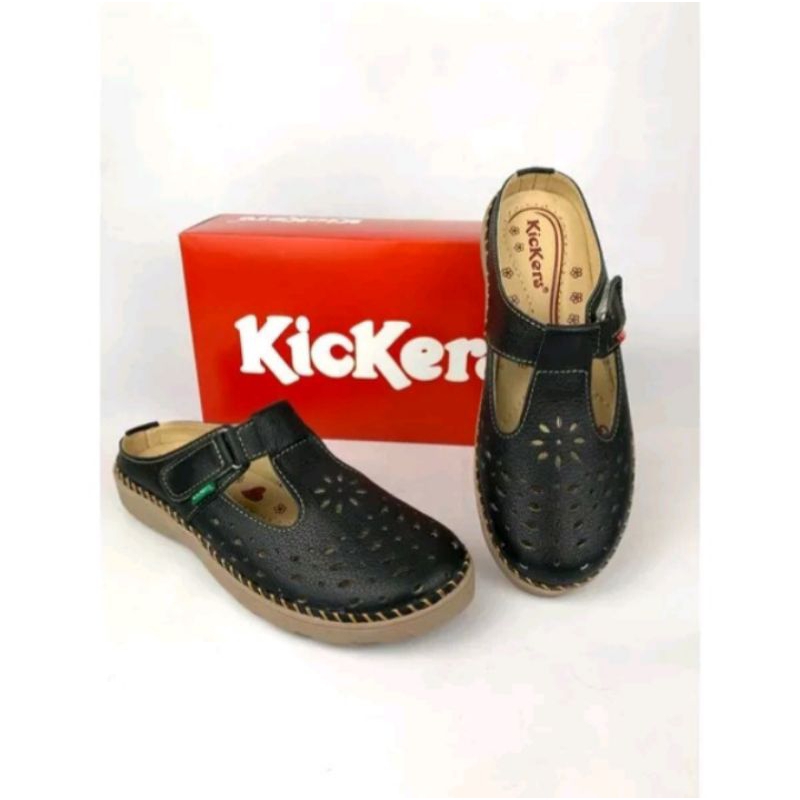 sepatu sandal wanita kickers kulit asli. Sl btg 09 kulit