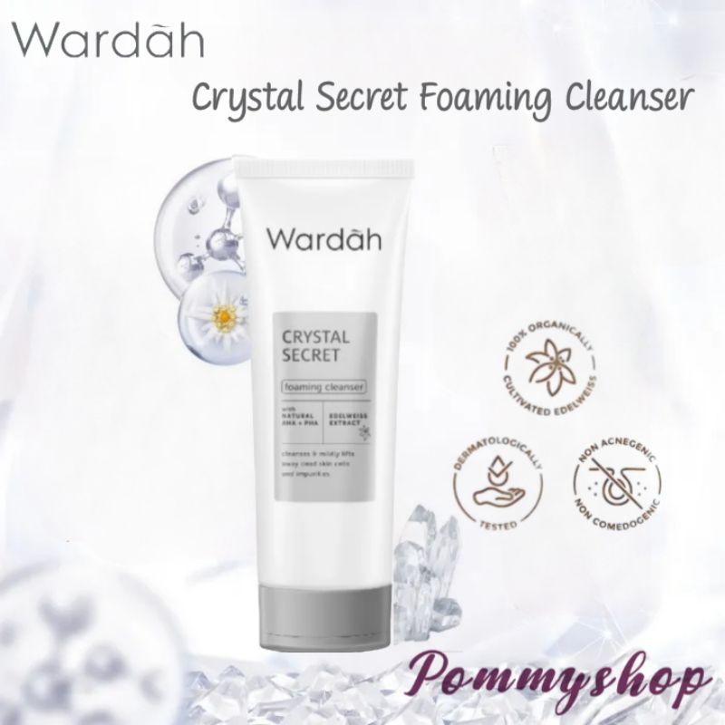 Wardah Crystal Secret Foaming Cleanser With Natural AHA+PHA 100ml | Sabun Cuci Muka