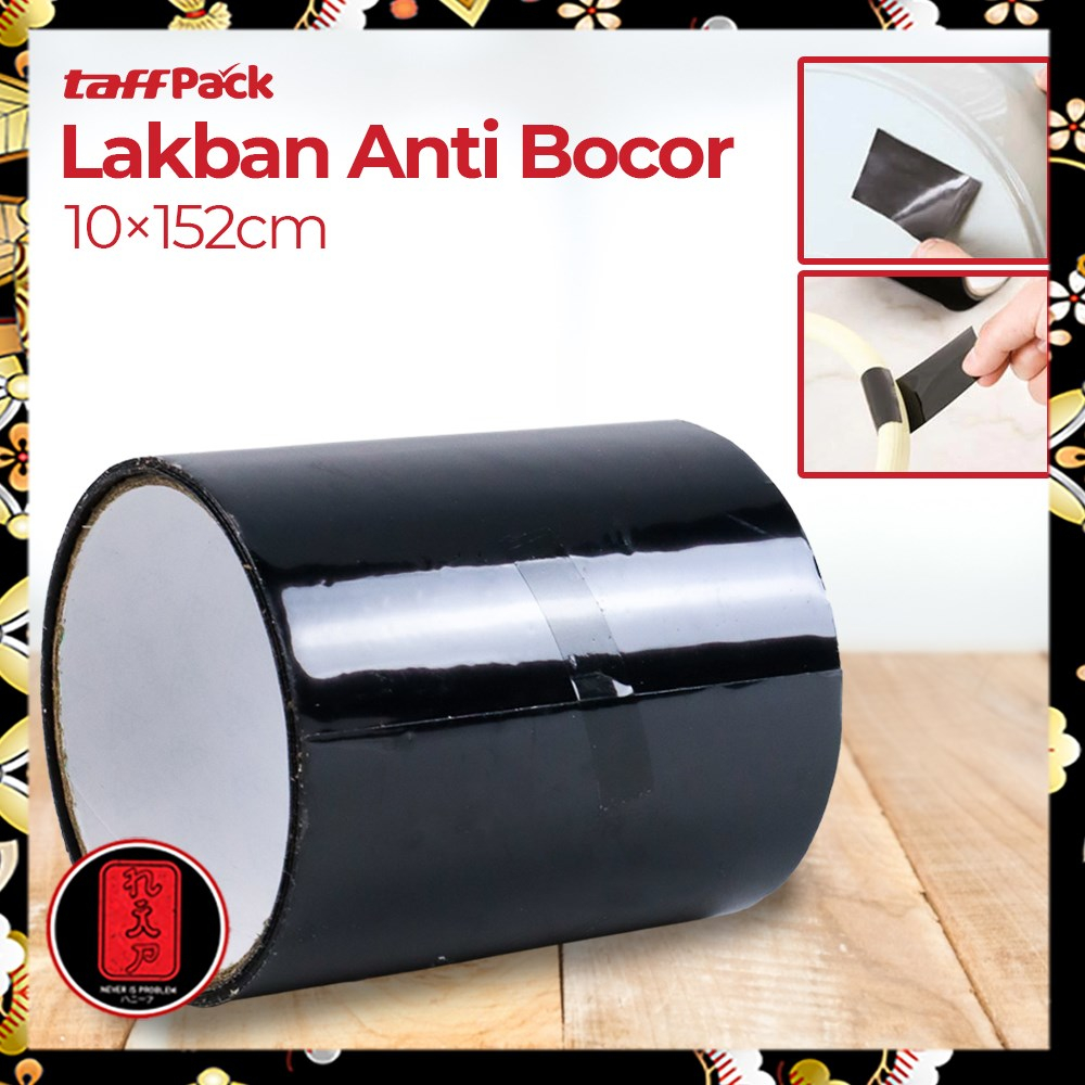 TaffPACK Lakban Anti Bocor Waterproof Leak Stop Tape 10x152cm - 51DB - Black