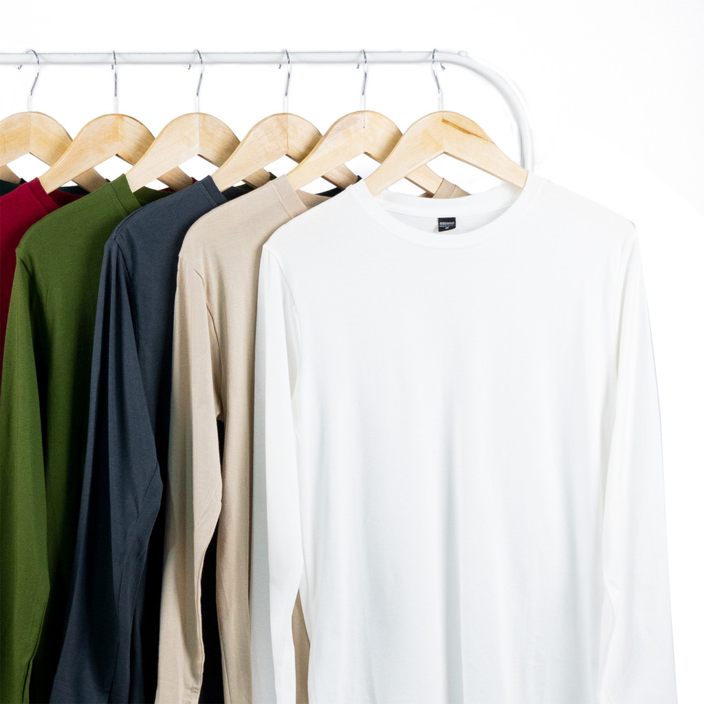 Kaos Polos Long Carbon V-15 (Best Seller)