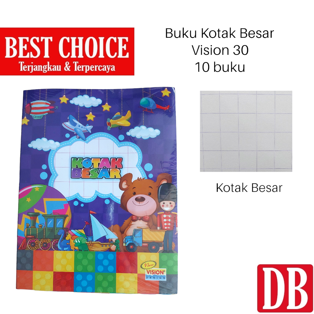 

Buku Tulis Kotak Besar Vision 30 lembar (10 pcs)