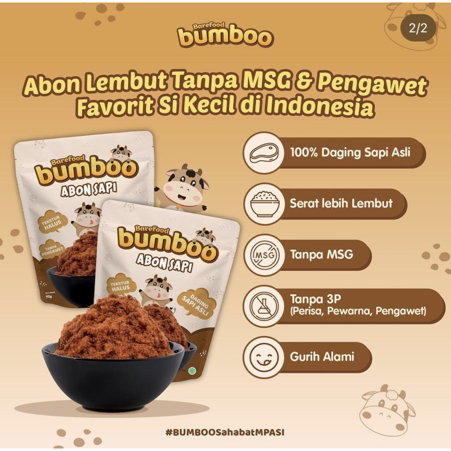 

Ay00! Barefood - Bumboo - Abon Ayam & Abon Sapi - Tekstur Halus MPASI Si Kecil - Sumber Protein -