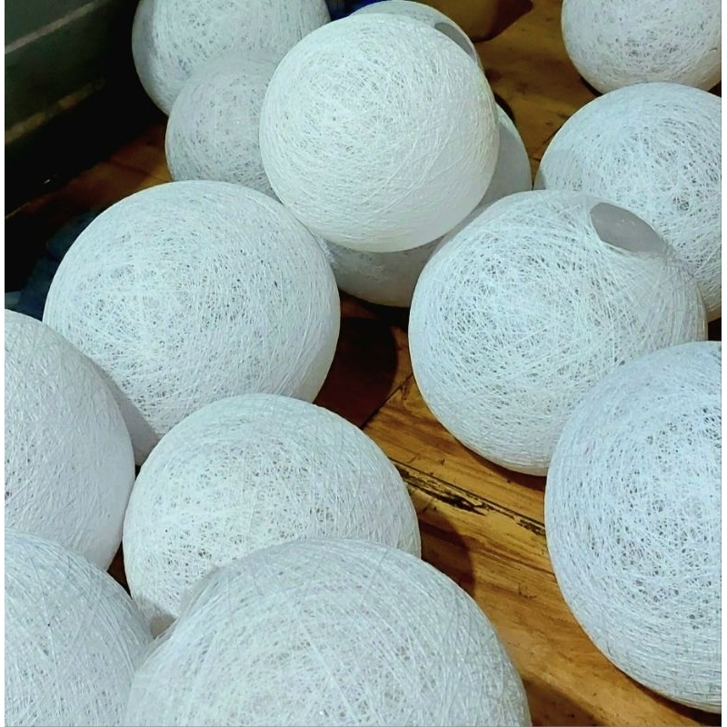 Lampion Benang 10cm, 17cm dan 20cm/Bola benang/Bahan DIY/Dekorasi Imlek