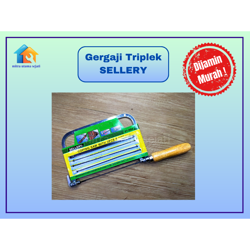 Sellry Gergaji Ukir Triplek Akrilik + Mata Gergaji Set Coping Saw Wood Carving