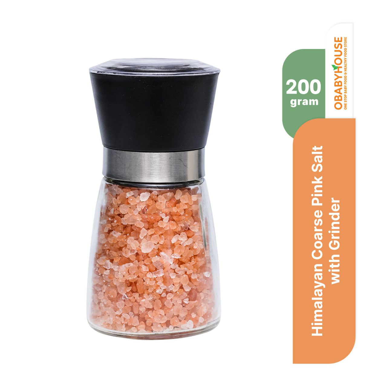 Himalayan Coarse Pink Salt with Grinder 200 gr