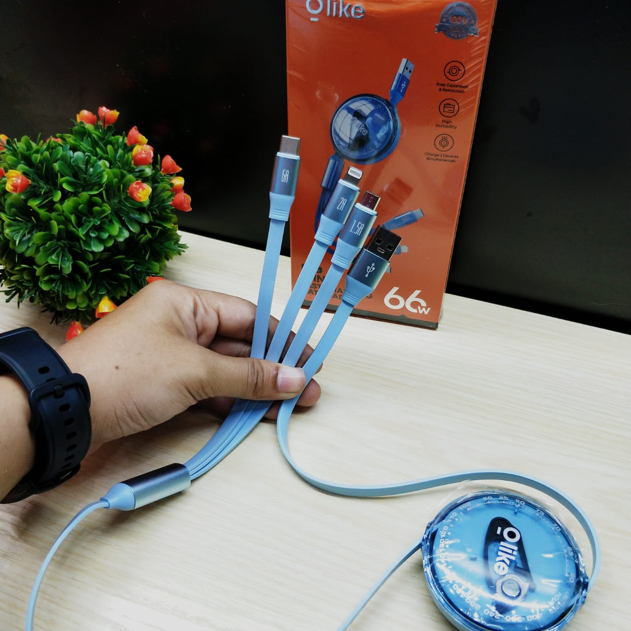 GROSIR Kabel Data 3in1 Olike D104 66W Fast Charging 5V 3A Original Garansi Resmi SULTAN ROXY