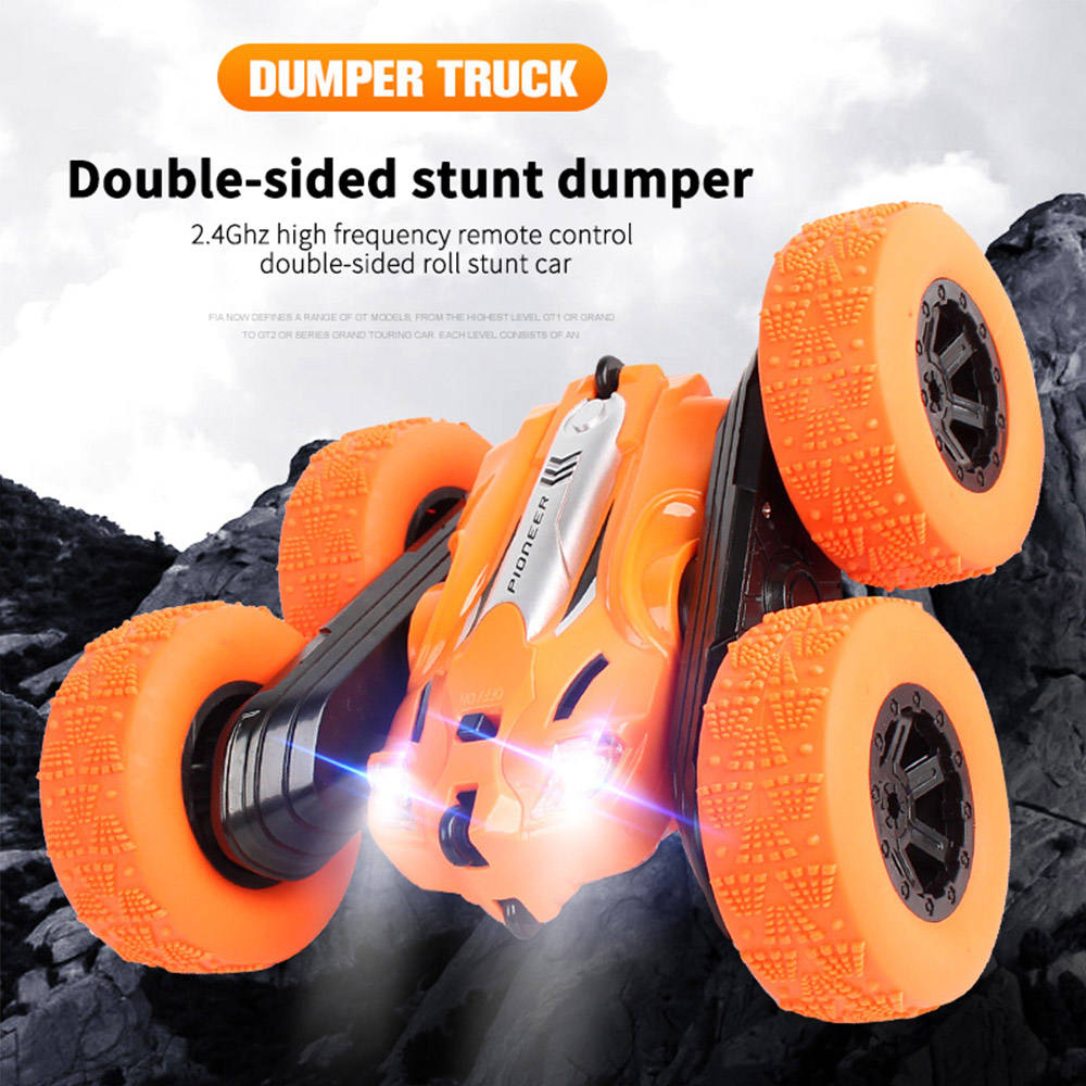 2.4G Flip Stunt Car 360 Rotate High Speed Remote Control Double-Sided 4WD RC Stunt Car Toys With Light For Kids