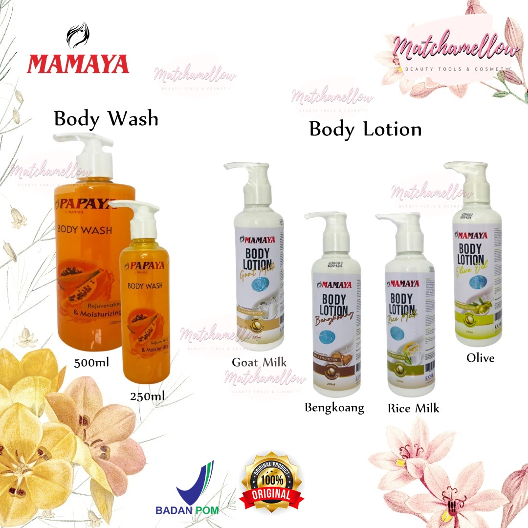 ❄️MATCHA❄️ MAMAYA BODY CARE SERIES - LOTION BODY WASH WHITENING BPOM ORIGINAL