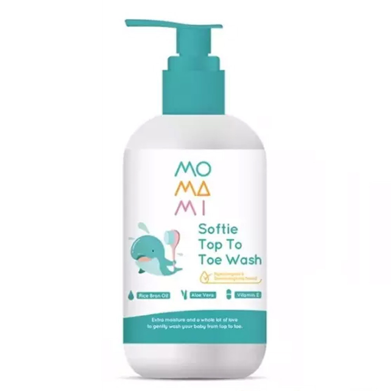 Momami Softie Top To Wash 235ml / Shampo &amp; Sabun Bayi