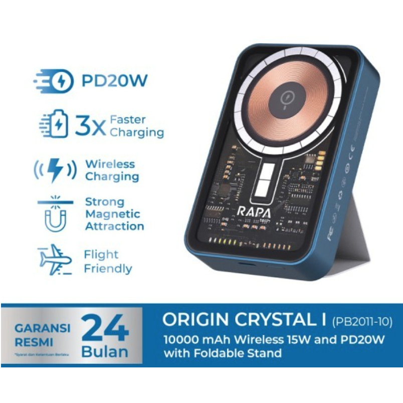 RAPAtech PB2011 Powerbank 5000mAh / 10000mAh Wireless PD20W Line+ MFi 27W