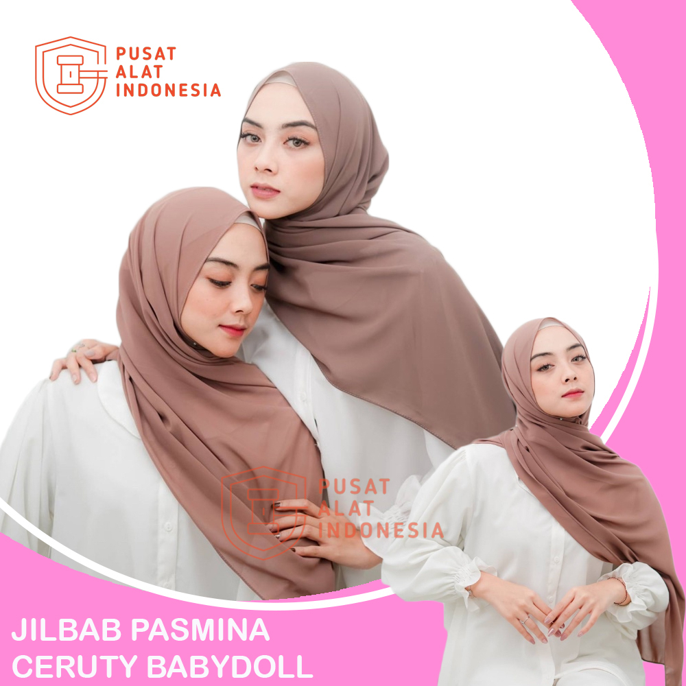 Jilbab Pashmina Ceruty Baby Doll 180 X 75 Cm Sr213