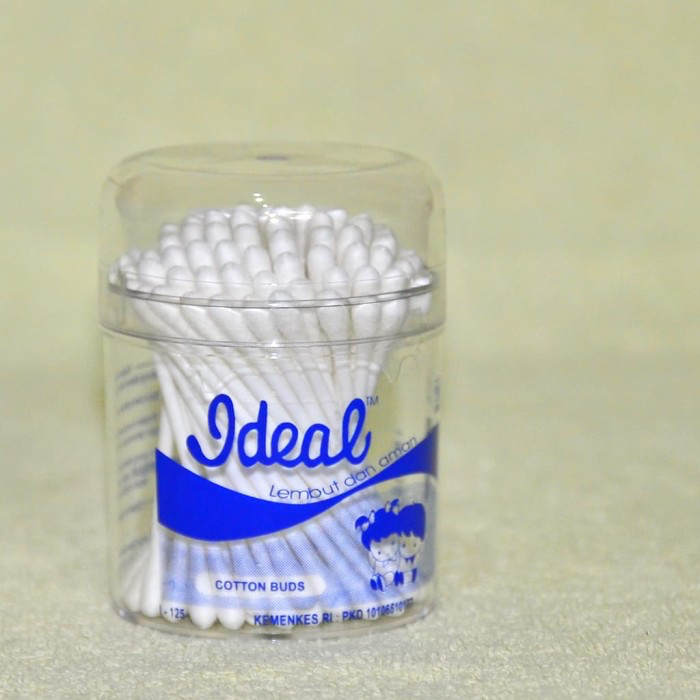 IDEAL Cotton Bud / Korek Kuping Baby dan Dewasa Pot 100 batang