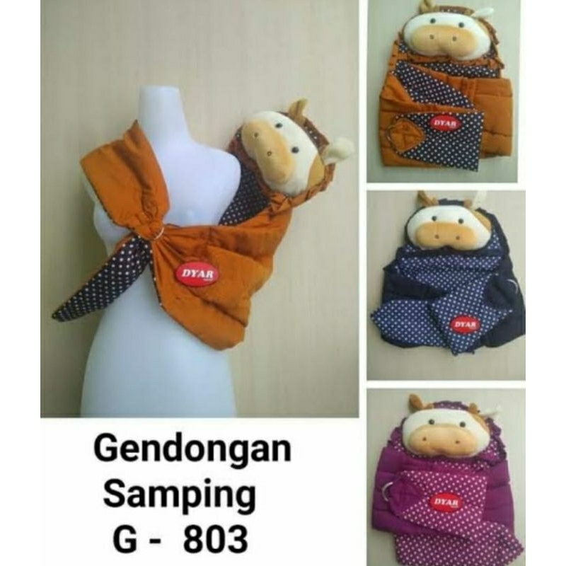 GENDONGAN BAYI SAMPING - GENDONGAN TUTUP KEPALA BONEKA - GENDONGAN OKIYO G 803