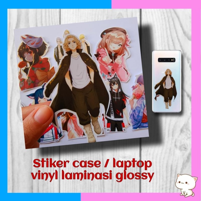 

stiker case anime vinyl glossy laminasi anti air