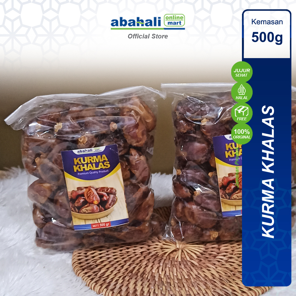 

Kurma Khalas Premium 500gr Asli Dubai Untuk Buka Puasa Mesir Golden Valley Manis Kholas Nabeez ASI