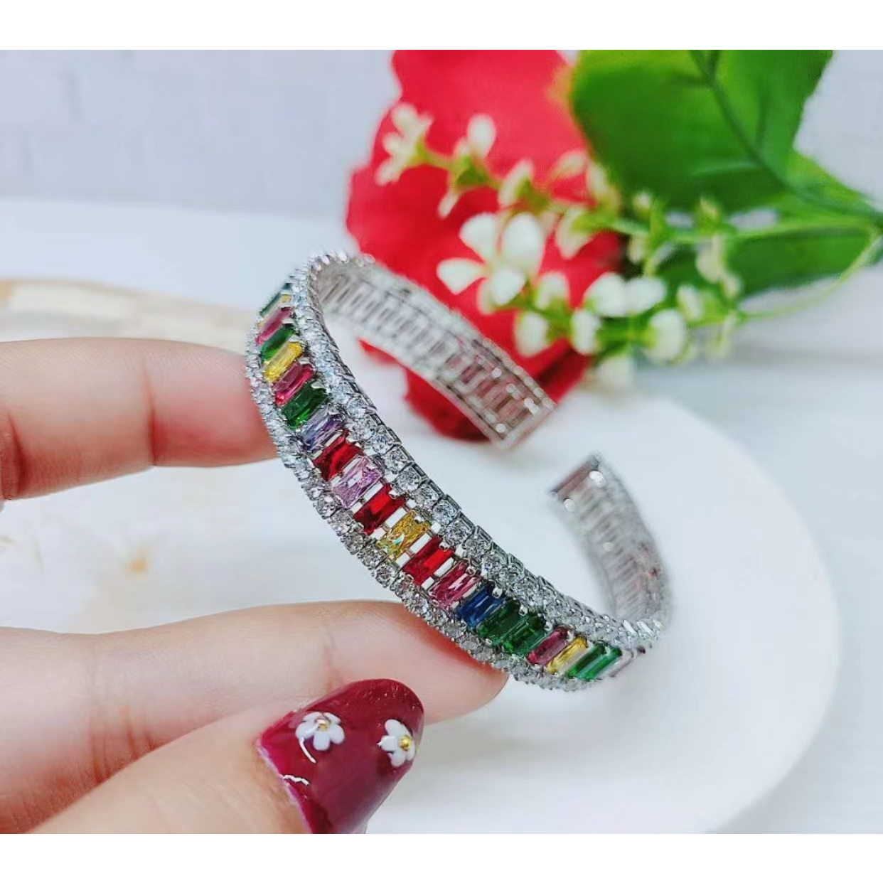 Gelang Xuping Mata Full Warna Warni Perhiasan Wanita