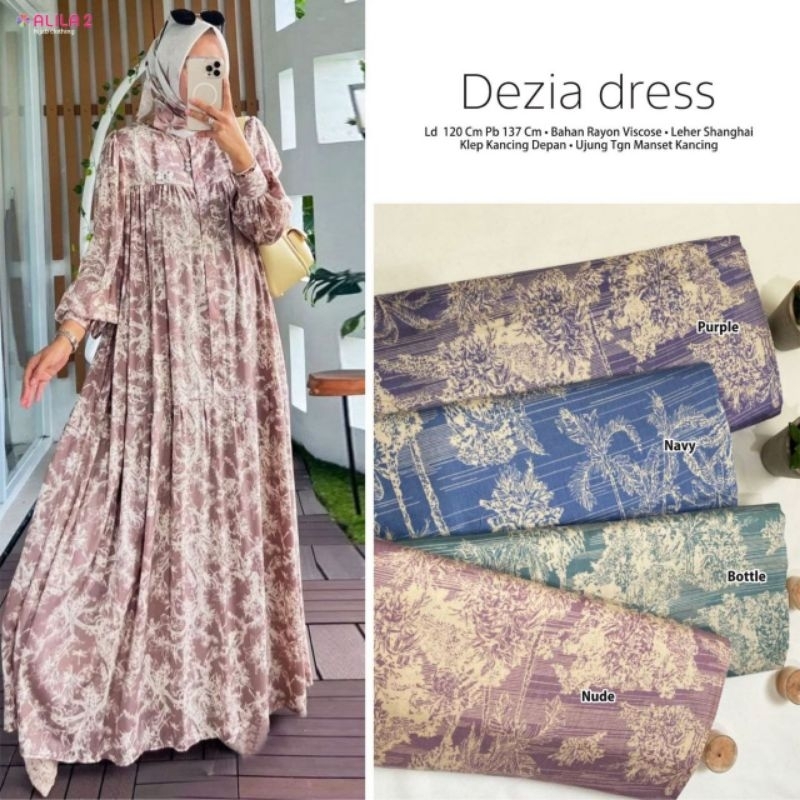 DEZIA DRESS MAXI JUMBO LD 120 RAYON VISCOSE MOTIF BY ALILA 2