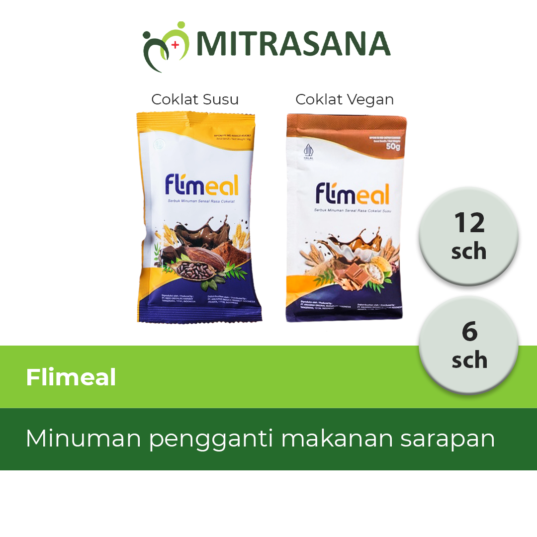 

Flimeal (Meal Replacement) - 1 Box (isi 12 sachet) - Coklat Susu