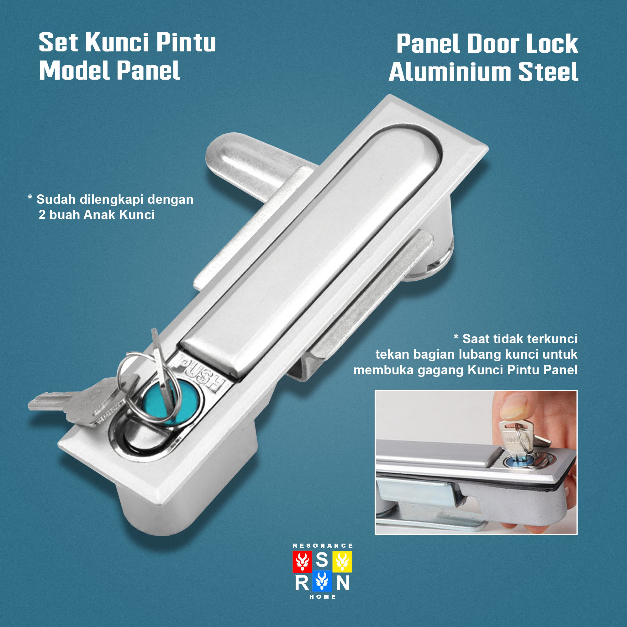 Kunci Pintu Panel / Secure Door Lock Set RESONANCE HOME